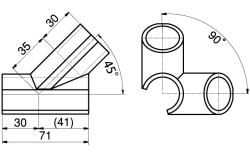 PJ-409 プラスチックジョイント 角度用| スペーシア公式通販《スパクリ